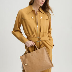 Bolso de mano en punto rombo