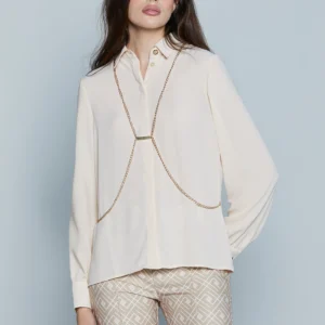 Camisa BURGOS con collar y placa con logo