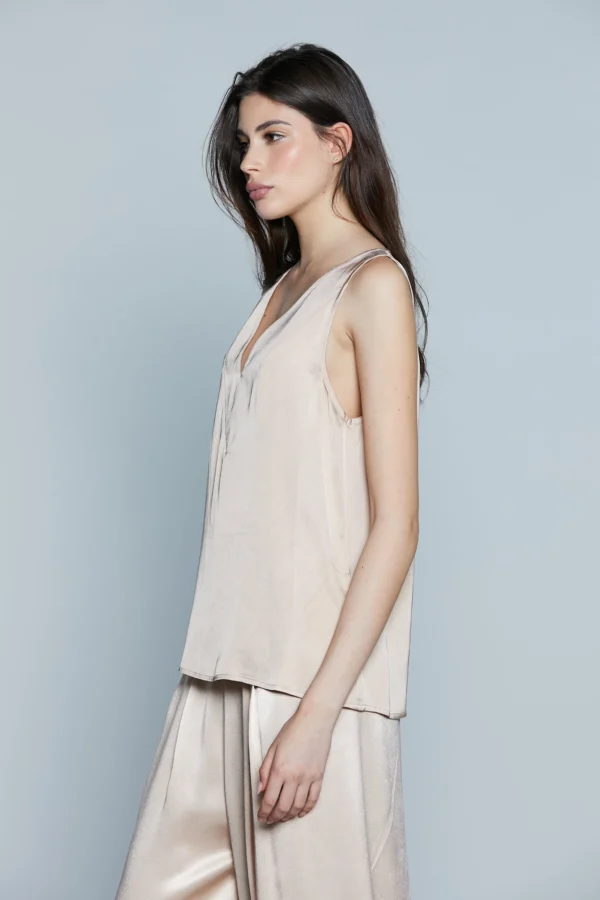 Blusa IOLANDAO con escote en V doble y tira trasera - Imagen 3