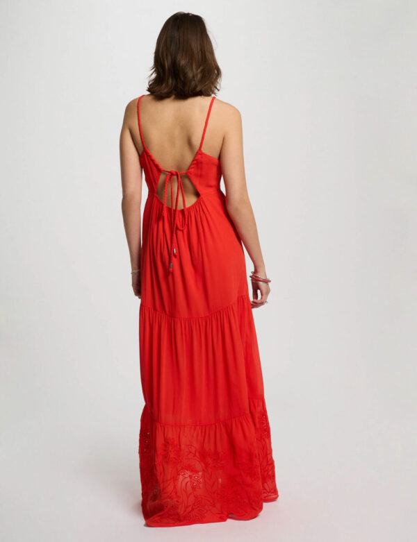 Vestido largo holgado bordado orange mujer - Imagen 2