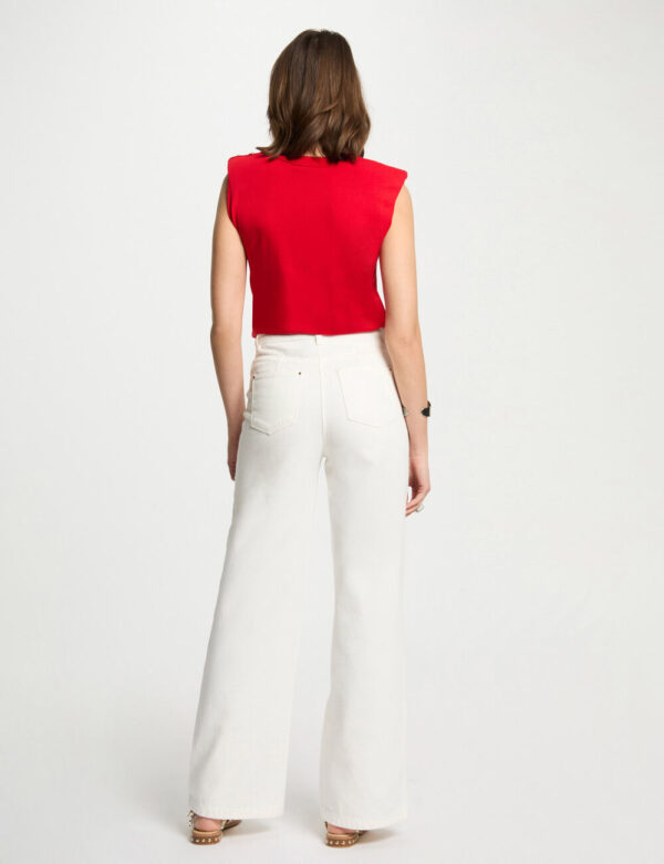Jersey sin mangas rojo mujer - Imagen 4