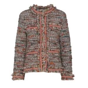 Chaqueta corta tweed cacao lilou