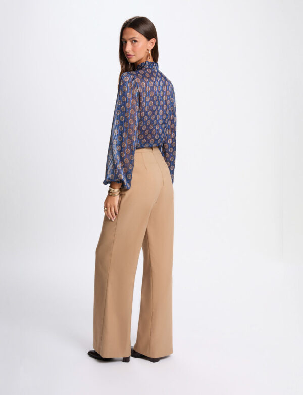 Camisa fluida estampada multicolor mujer - Imagen 3