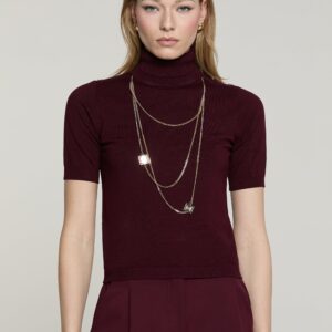 Jersey FOREVER de cuello alto - Burdeos