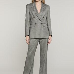 Pantalón RICKMAN de espiga con lentejuelas - Gris de espiga